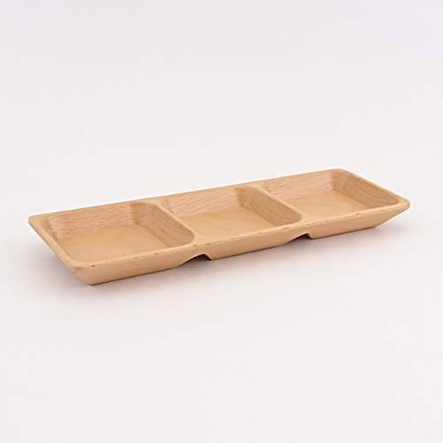 【専用】木製円形プレート 仕切り付き 3つ NH home 木目ワンプレート BIG（円形3つ仕切り）】カフェ風食器